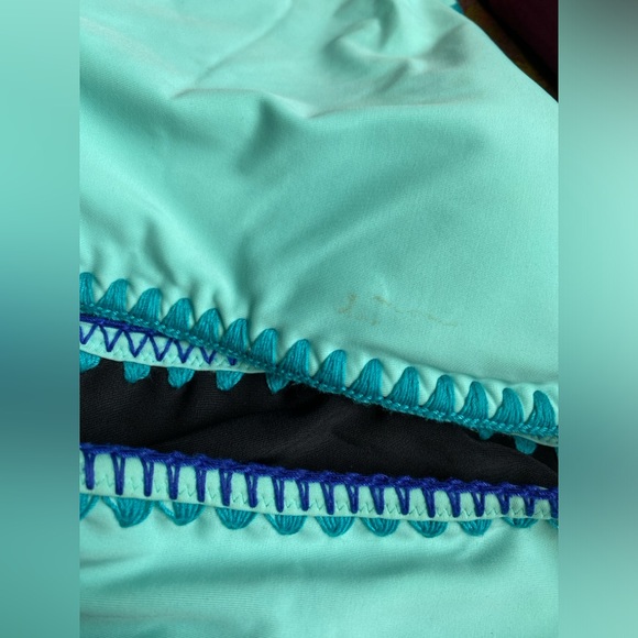 Jessica Simpson Swim Woodstock Whipstitch Bikini Large - Picture 3 of 5